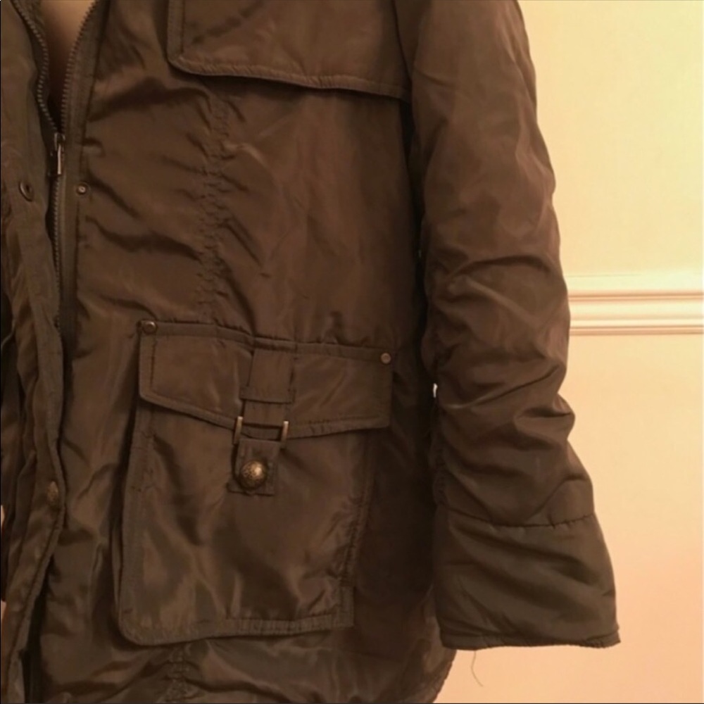 👍sold👍👍Super warm faux fur hoodie army coat - Picture 5 of 7